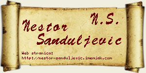 Nestor Sanduljević vizit kartica
